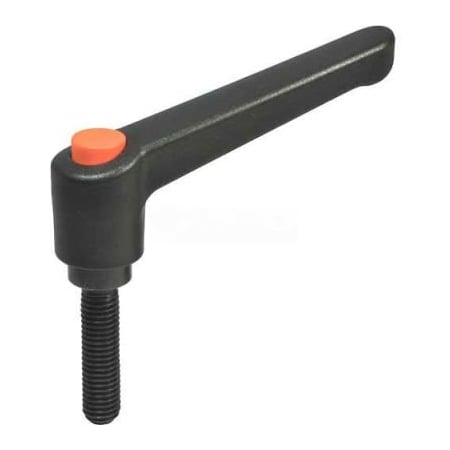 J.W. Winco Nylon Plastic Adjustable Lever with Push Button and Steel Components 1/4-20 x .78 Stud 1.77"L - USA 3T20AP1K/C2
